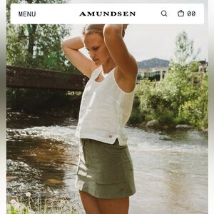 Amundsen Safari Linen Top M Womens NWT